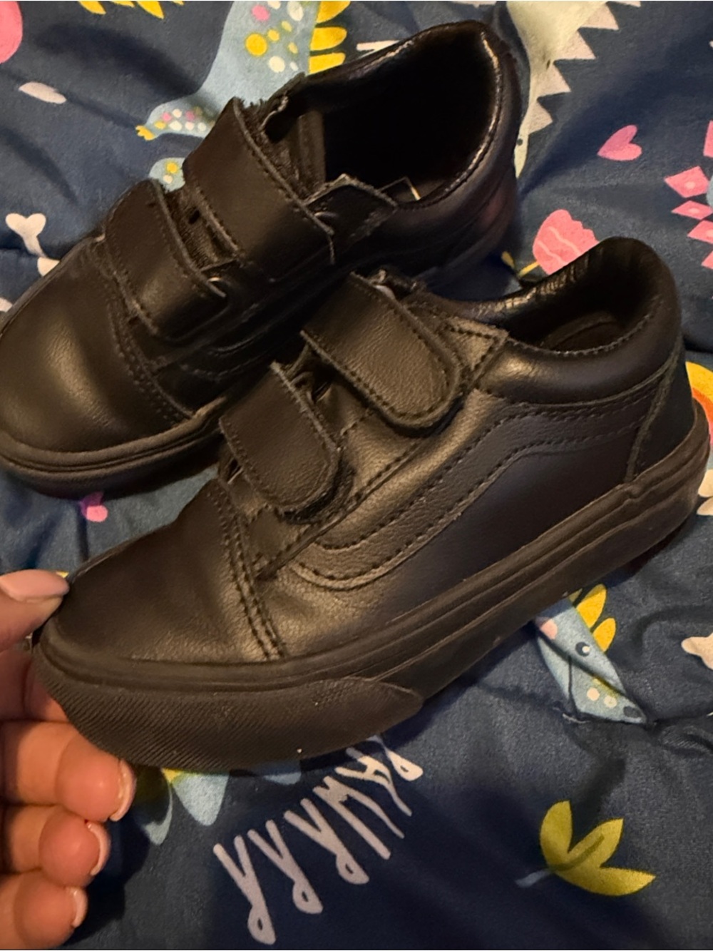 Vans Kids Black Velcro Casual Sneakers